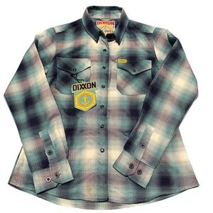 DIXXON Blue and White Plaid Shirt, Sz, medium, NWT